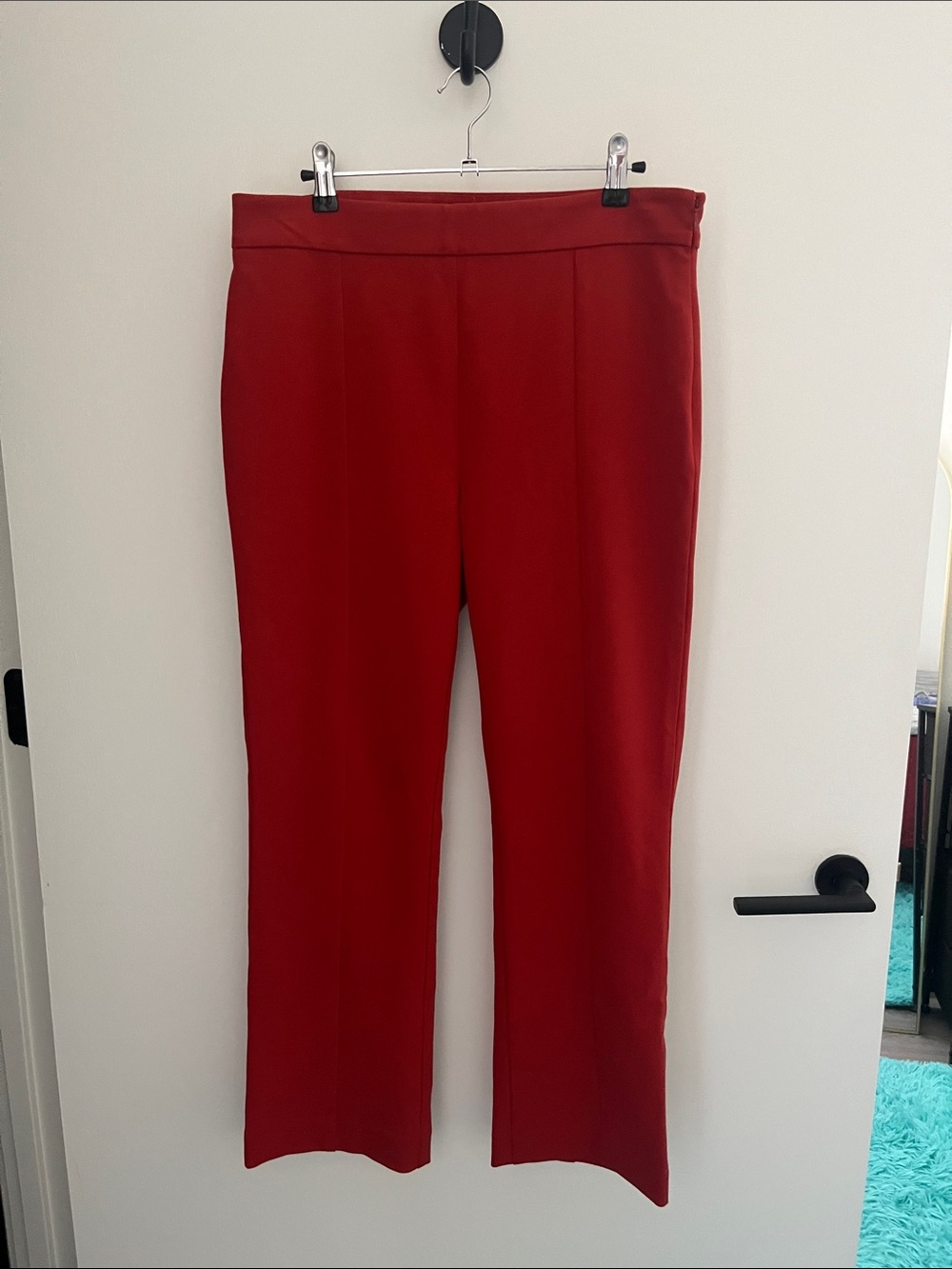 Ann Taylor Red Straight-Leg Women's Pants